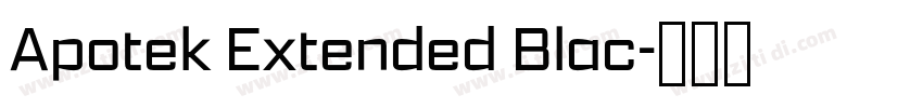 Apotek Extended Blac字体转换